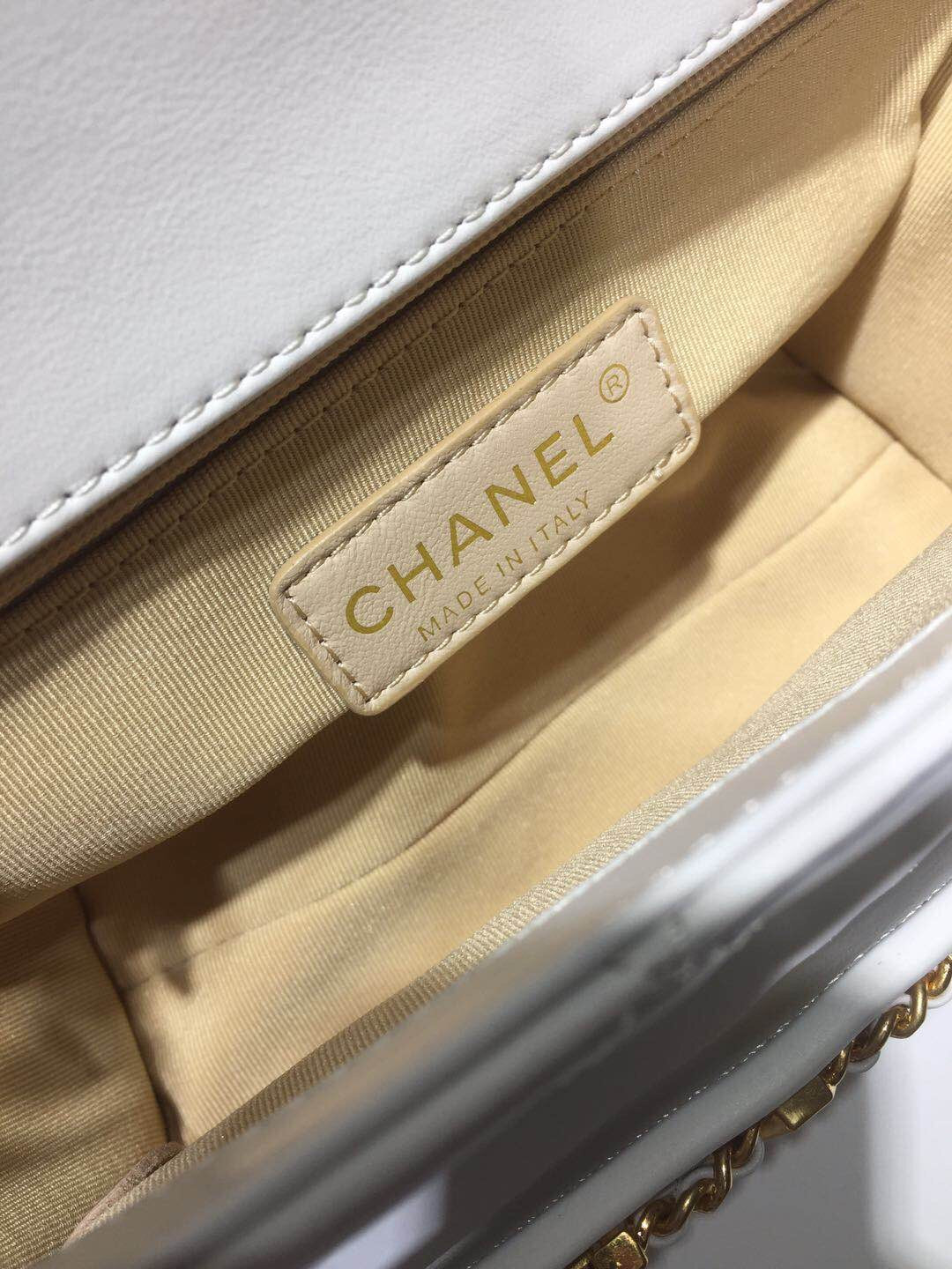 ChanelFront Logo Small Flap Bag Gold Hardware Apricot For Women, Women&#8217;s Handbags, Shoulder Bags 8.2in/21cm AS1490