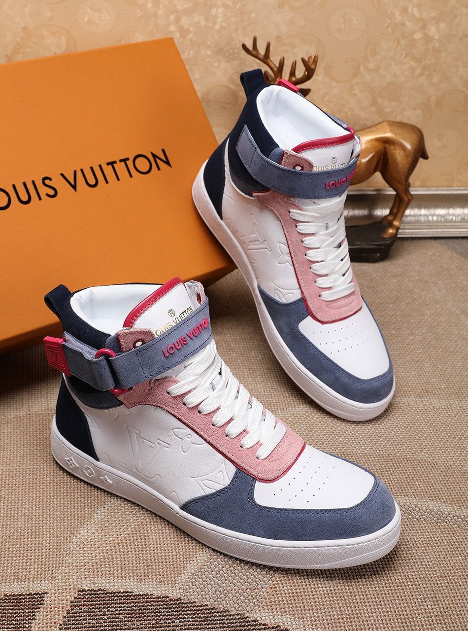 VO - LUV Rivoli High Pink Blue White Sneaker