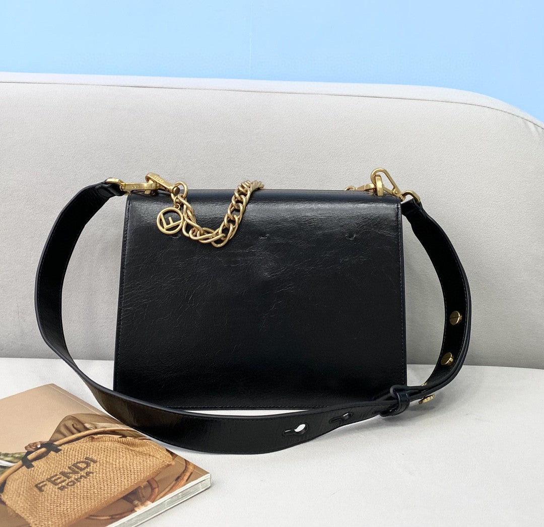 FI Kan U Small Black Bag For Woman 25cm/9.5in