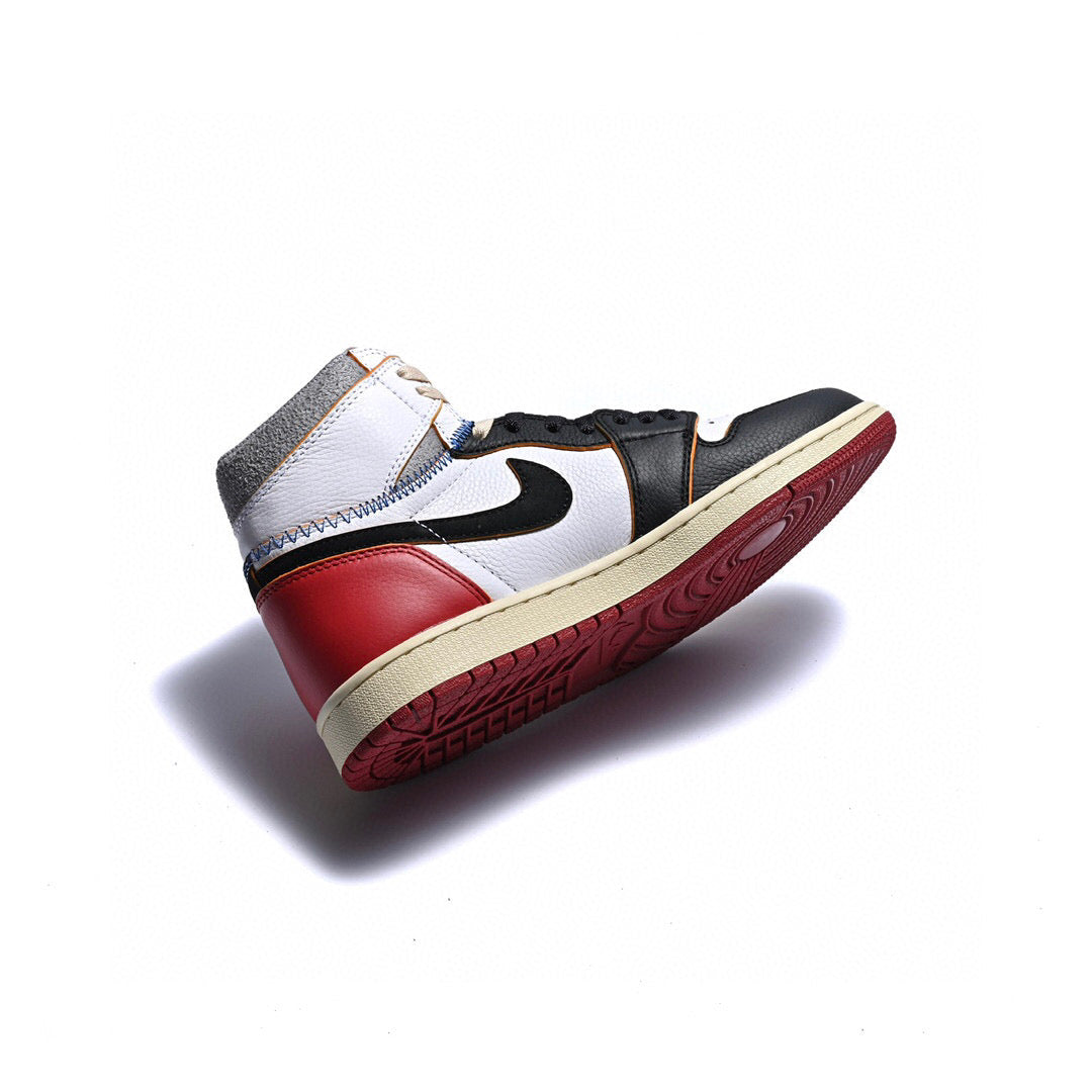 VO -Union x AJ1 High white and red stitching