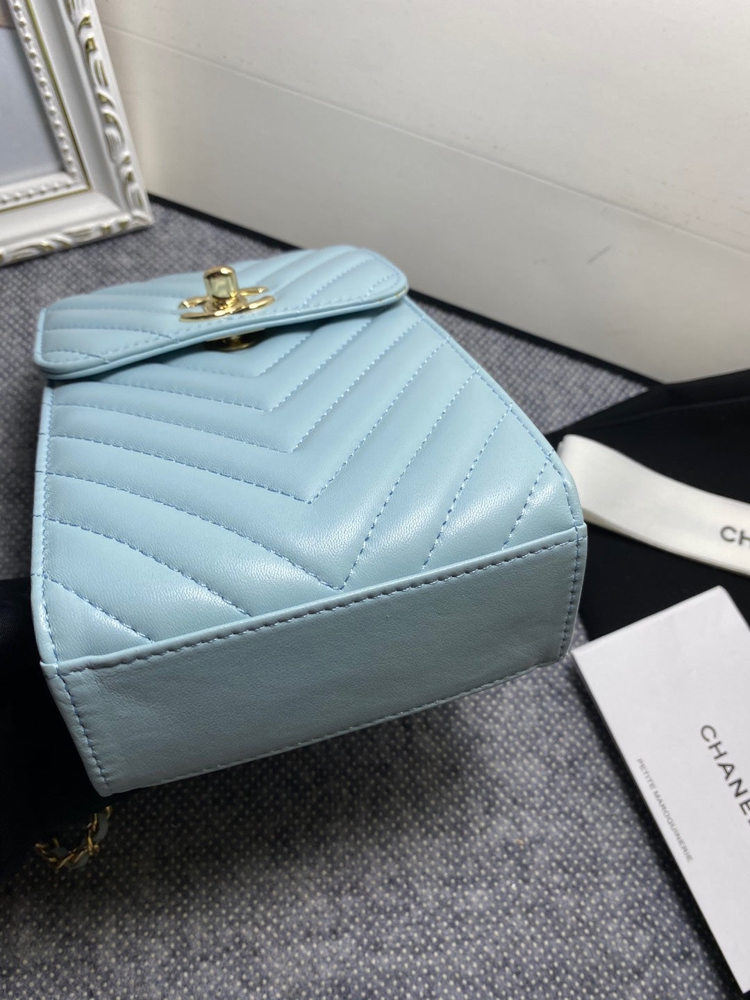 CHL Chevron Trendy CHL Phone Light Blue Bag For Women 18cm/7in