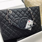 Chanel Classic Tote Bag Silver Hardware Black For Women 13.3in/34cm