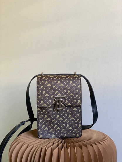 BB Monogram Print Robin Bag For Women, Women’s Bags 7.5in/19cm