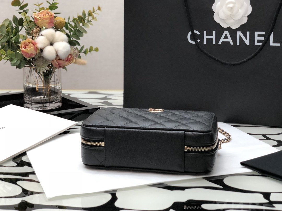 ChanelMini Camera Case Black For Women 7.4in/19cm