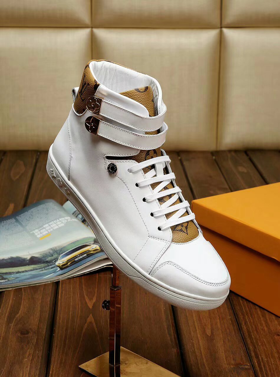 VO - LUV HIgh Top White Brown Sneaker