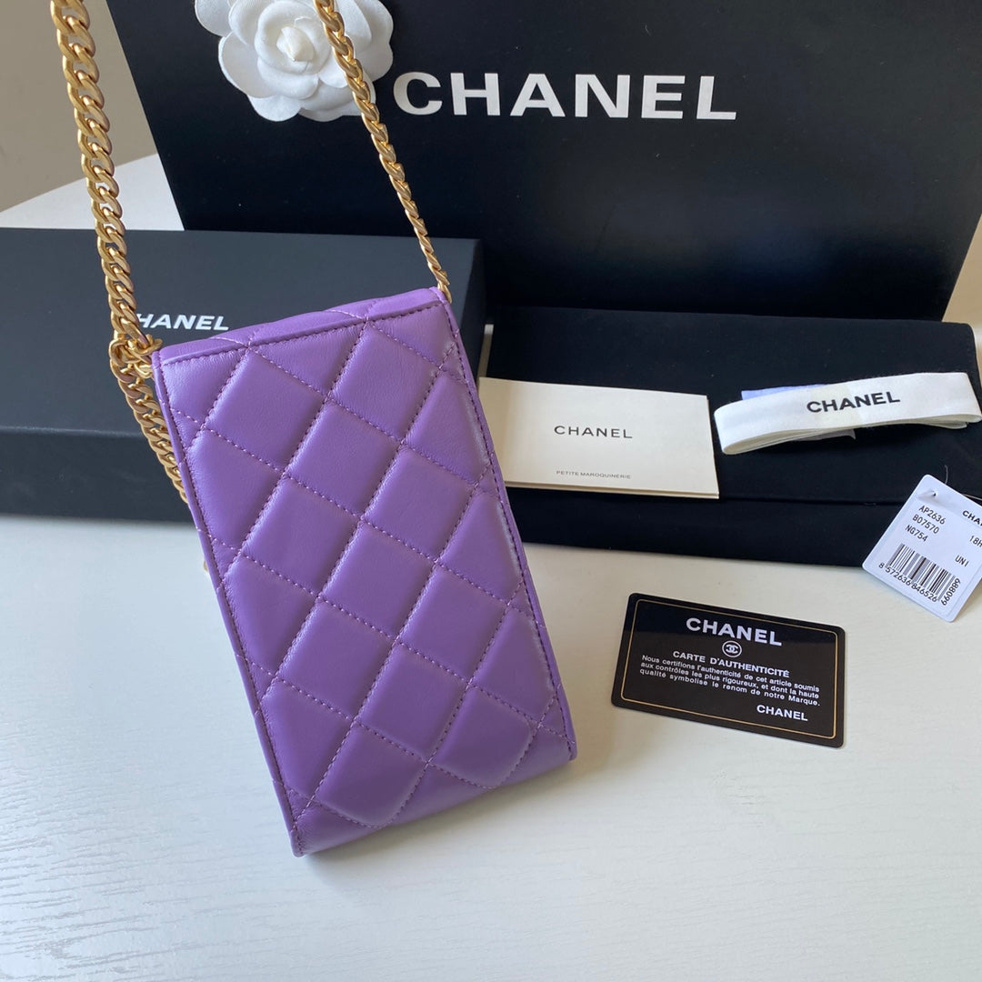 ChanelPhone Holder Purple Bag For Women 15cm/6in