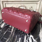 DI Medium Lady Bag Silver Hardware Burgundy For Women 9.5in/24cm CD