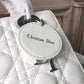 DI Small Lady Bag White Silver Hardware For Women 20cm/8in CD M0538BCAL_M030