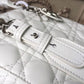 DI Small Lady Bag White Silver Hardware For Women 20cm/8in CD M0538BCAL_M030