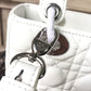 DI Small Lady Bag White Silver Hardware For Women 20cm/8in CD M0538BCAL_M030