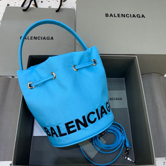 Balen Le Cagole Medium Bucket Bag In Light Blue, For Women,  Bags 11.8in/30cm