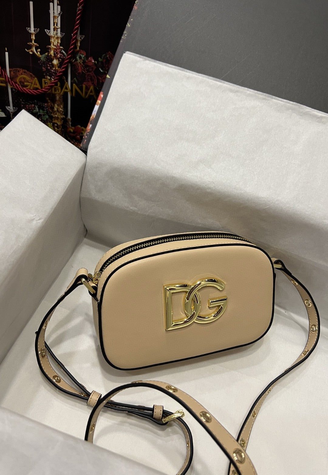 DG Crossbody 3.5 Bag Beige For Women 7.5in/19cm DG BB7095AW57680404