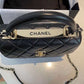 CHL Classic Flap Bag Gold Toned Hardware Black 9.8in/25cm