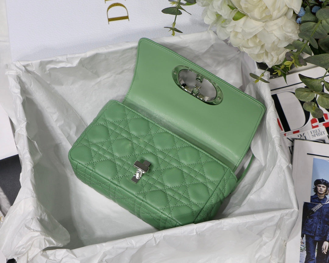 DI Small Caro Bag Green For Women, Women’s Handbags, Shoulder Bags, Crossbody Bags, 20cm/8in CD