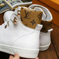 VO - LUV HIgh Top White Brown Sneaker