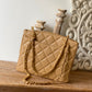 ChanelVintage Beige Medium Quilted Caviar Tote Bag For Women 28cm/11in