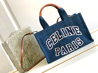 CE Small Denim Tote For Women 11.4in/29cm