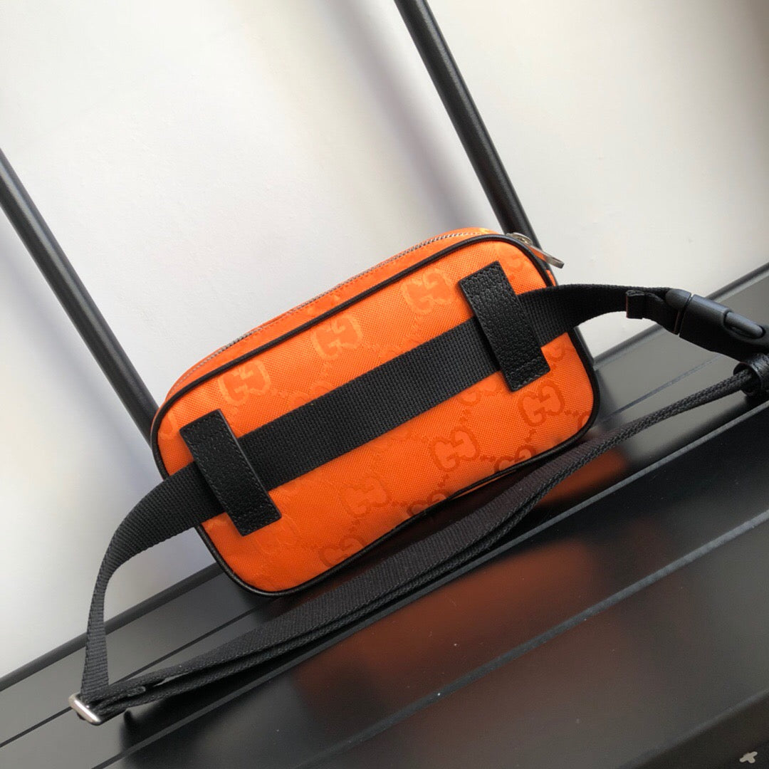 gg Off The Grid Belt Bag Orange gg ECONYL® For Men  9.5in/24cm gg 