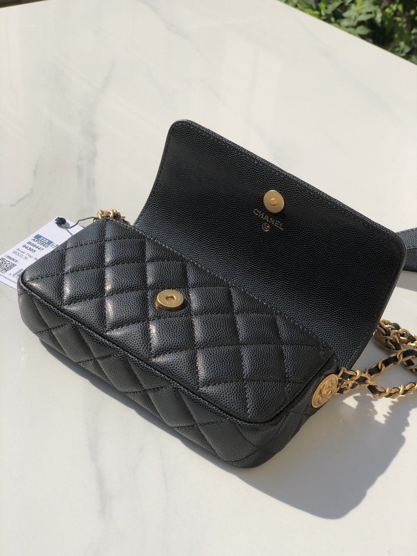 ChanelSmall Flap Bags Gold Hardware Black For Women, Women&#8217;s Handbags, Shoulder Bags 7.5in/19.2cm