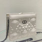 DI Caro Zipped Pouch With Chain White, For Women, Women’s Handbags 7.5in/19cm CD