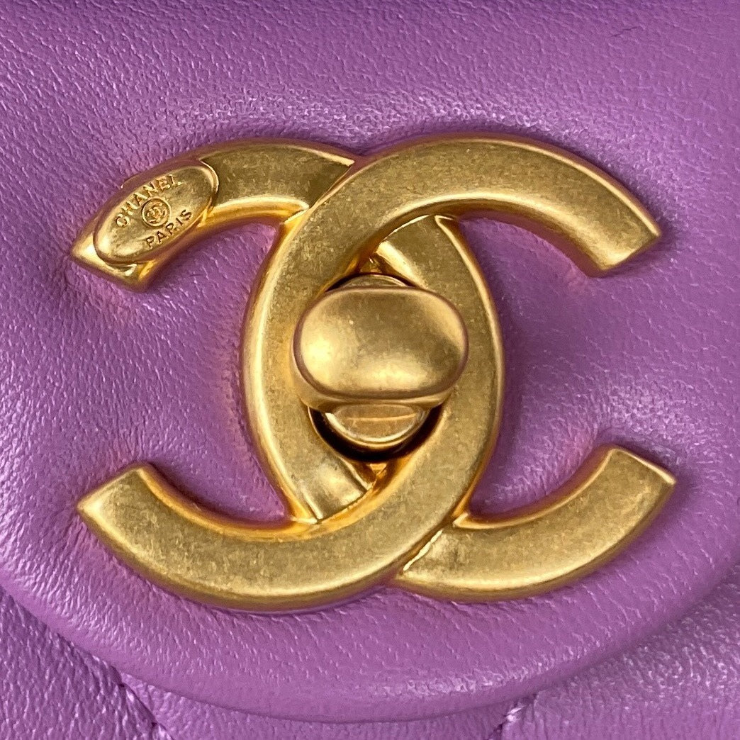 ChanelMini Flap Bag Purple For Women, Women&#8217;s Bags Shoulder And Crossbody Bags 6.6in/17cm AS3213