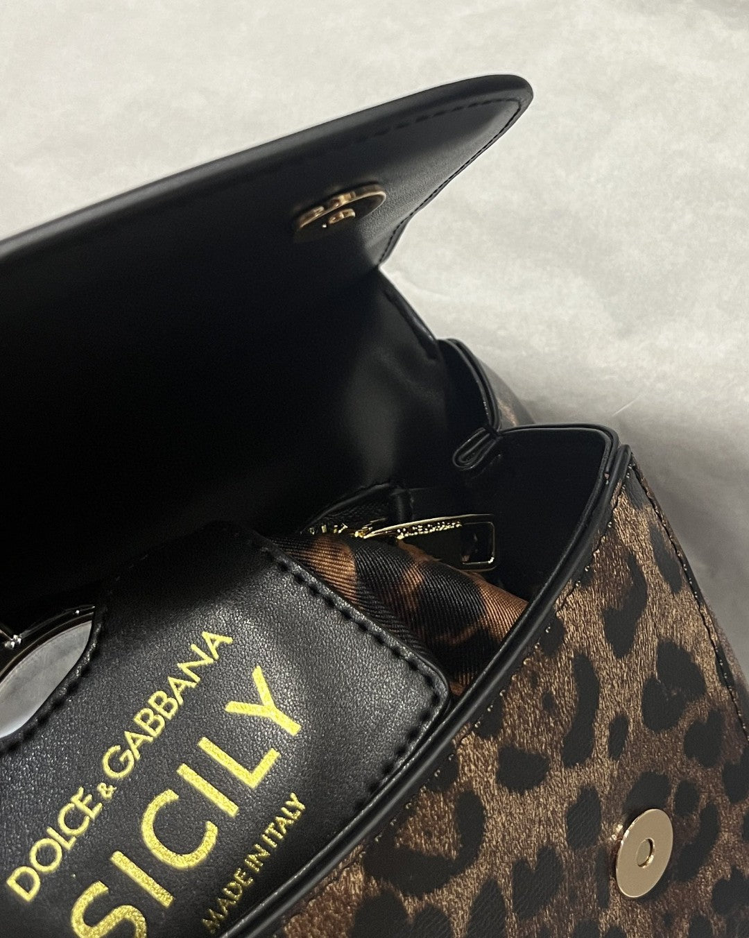 DG Sicily Bag In Leopard-Print Pony Hair Multicolour For Women 10.2in/26cm DG