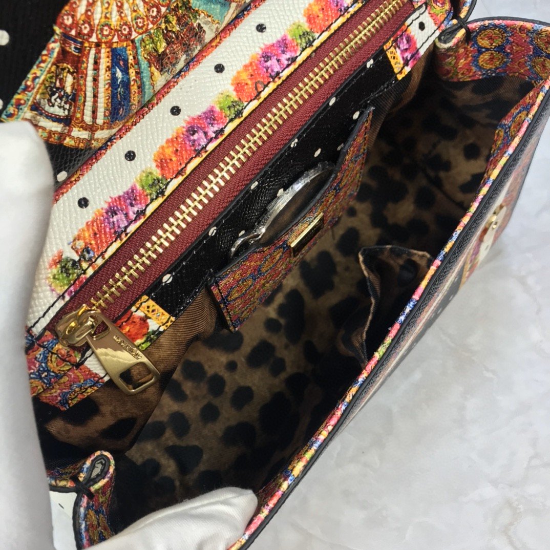 DG 90s Sicily Bag With Logo Print Multicolor For Women 10.2in/26cm DG