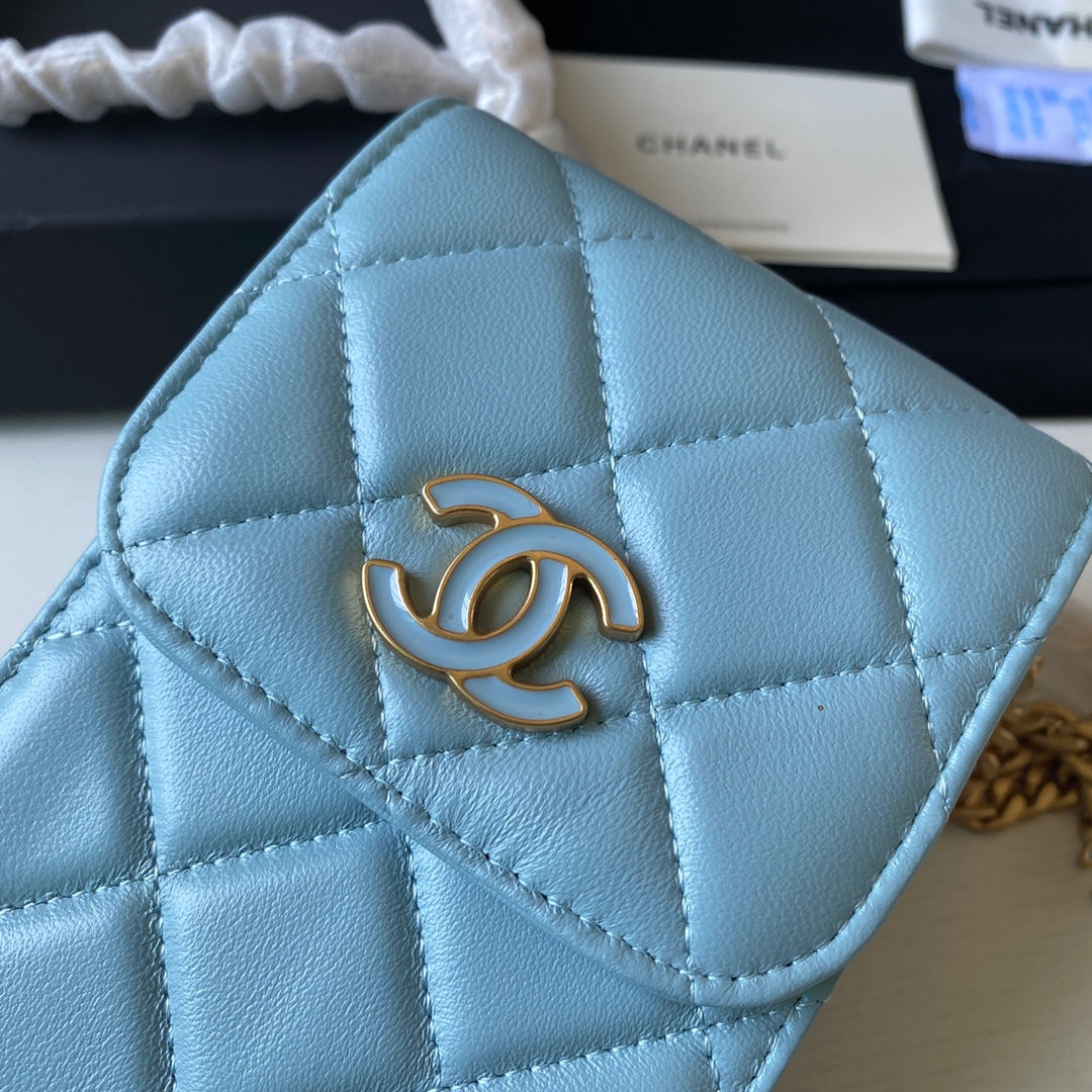 ChanelPhone Holder Blue Bag For Women 15cm/6in