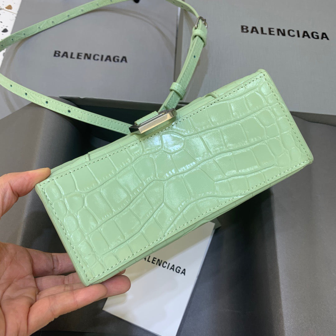 Balen Hourglass XS Handbag In Light Green, For Women,  Bags 7.4in/19cm