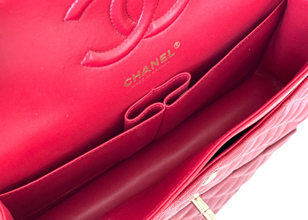 Chanel Classic Handbag 26cm Red For Women A01112