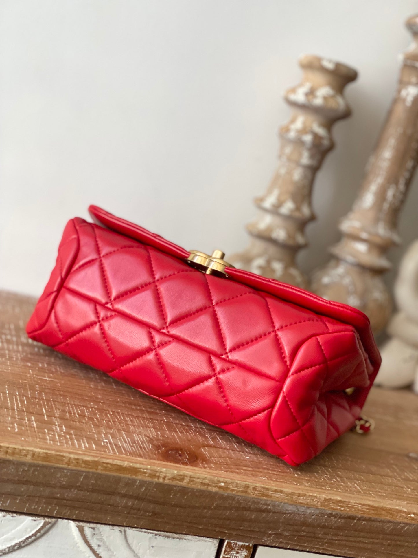 ChanelLarge Flap Red Bag For Women 23cm/9in