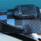 LV Josh Backpack Damier Graphite Giant Blue For Men, Bags 40cm LV N40402