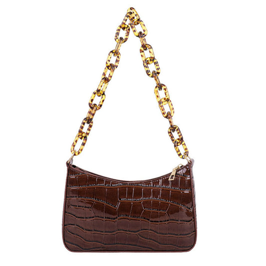 Crocodile Pattern Shoulder Bag Fashion Ladies 2022