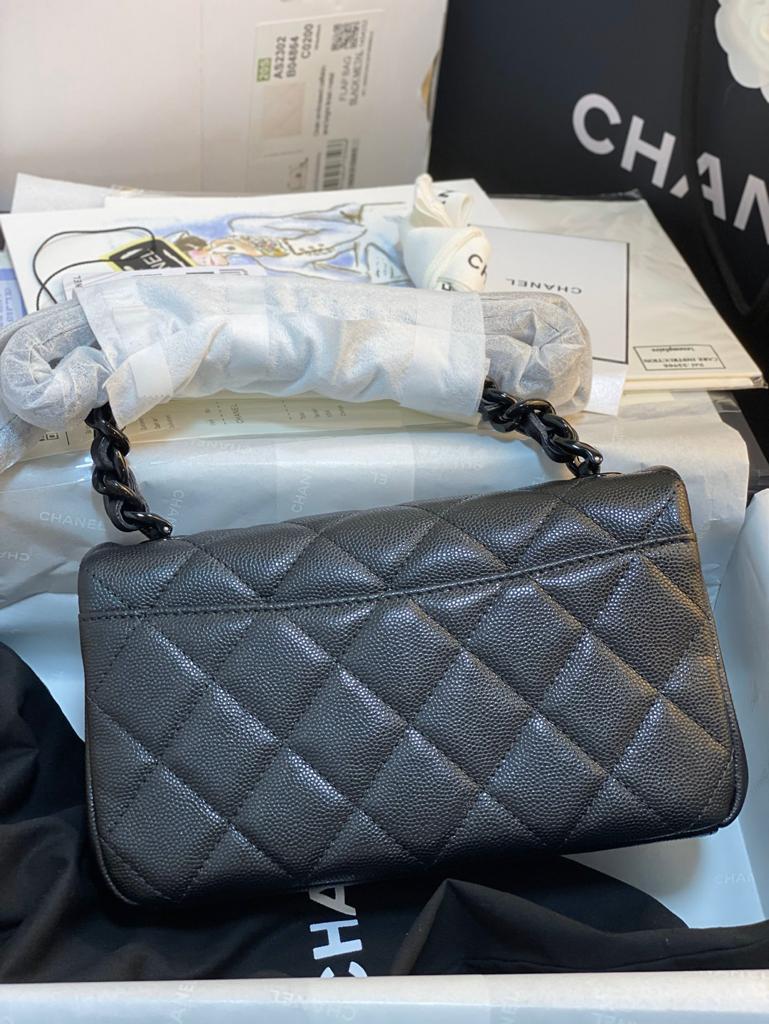 ChanelSmall Flap Bag Black For Women 7.8in/20cm