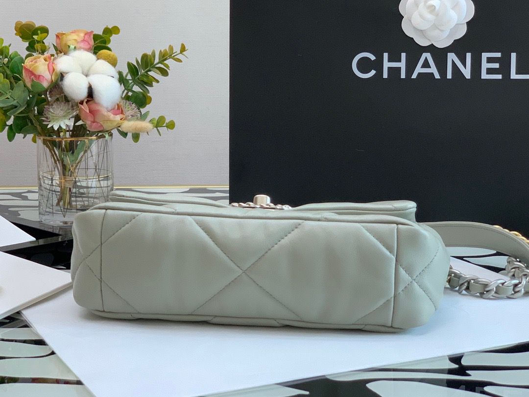 Chanel Classic Flap Bag Grey For Women 10.2in/26cm