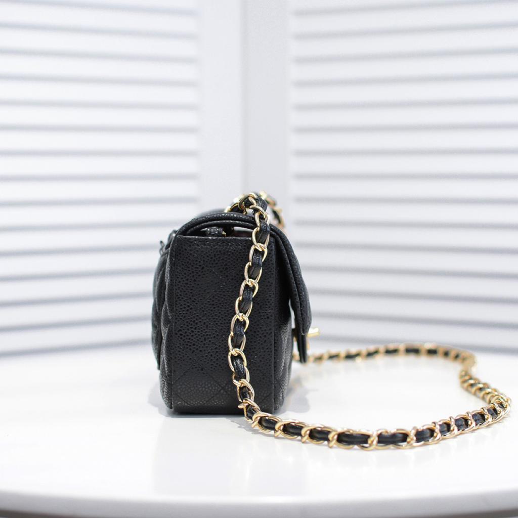 ChanelMini Flap Bag Black For Women 7.8in/20cm A69900