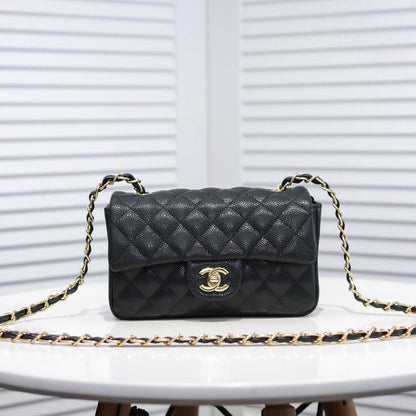 ChanelMini Flap Bag Black For Women 7.8in/20cm A69900