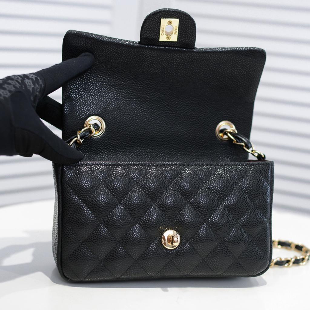 ChanelMini Flap Bag Black For Women 7.8in/20cm A69900