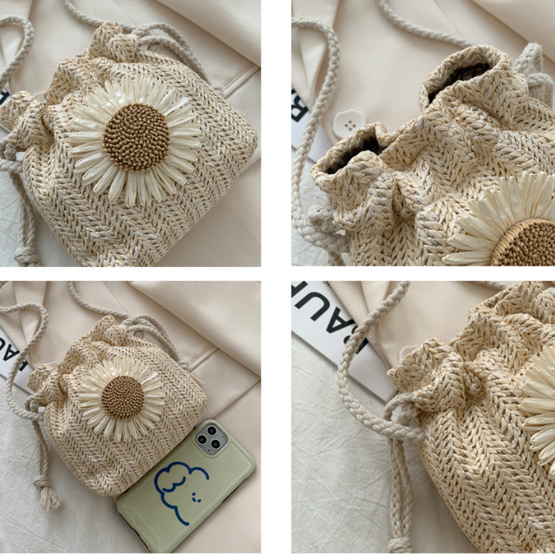 Summer Beach Straw Crossbody Bags