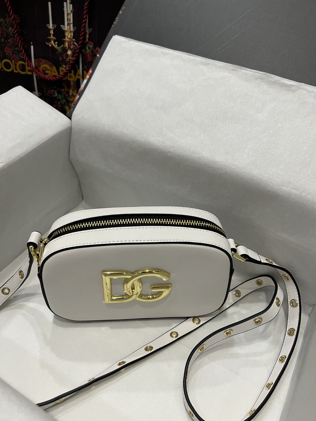 DG Crossbody 3.5 Bag White For Women 7.5in/19cm DG BB7095AW57680002