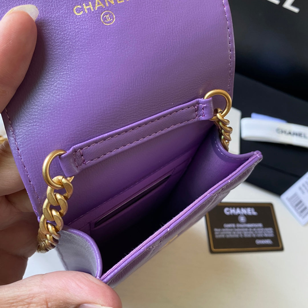 ChanelPhone Holder Purple Bag For Women 15cm/6in