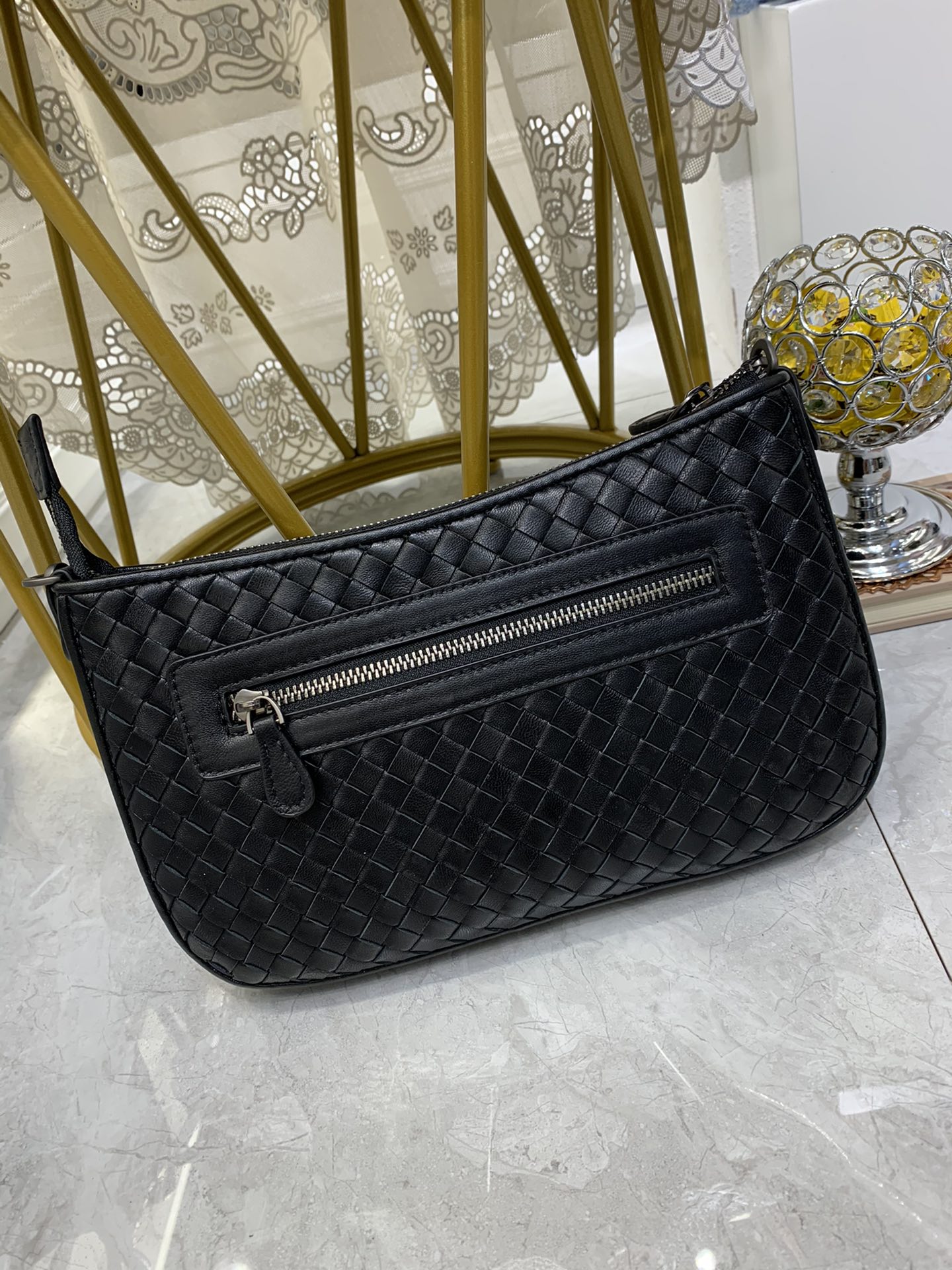 BV Crossbody Bag Black, For Women, Bags 9.4in/24cm