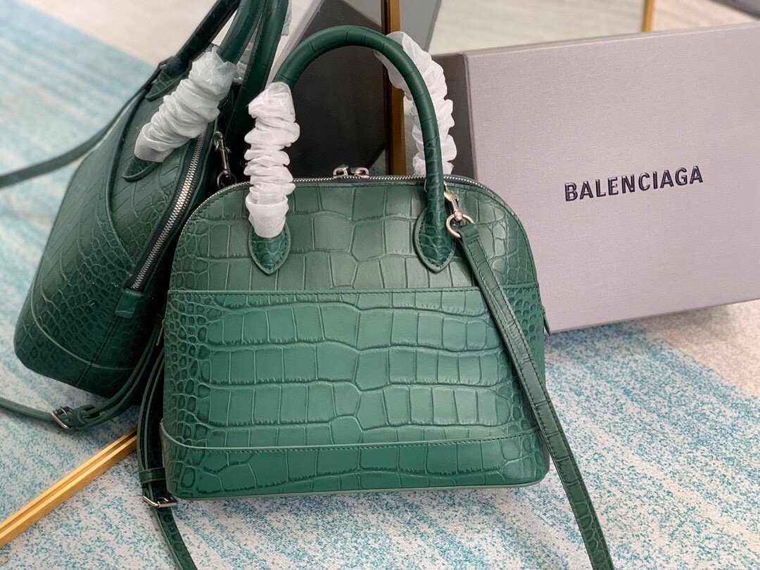 Balen Ville XXS Handbag In Dark Green, For Women,  Bags 8.6in/22cm