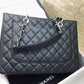 Chanel Classic Tote Bag Silver Hardware Black For Women 13.3in/34cm