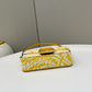 FI Mini Baguatte 1997 Yellow Glazed Bag For Woman 19.5cm/7.5in