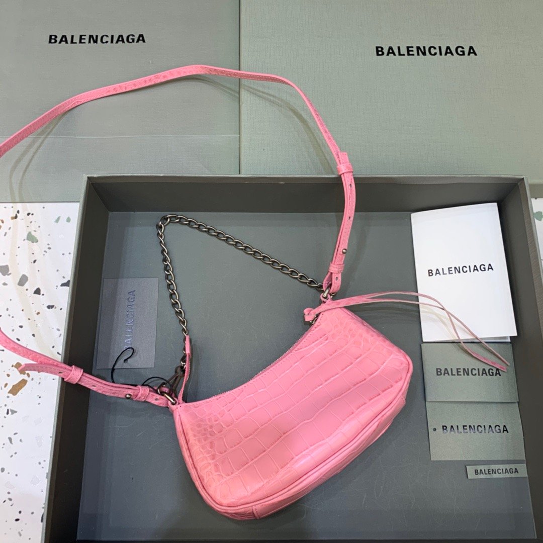 Balen Le Cagole Mini Bag With Chain In Pink, For Women,  Bags 8.2in/21cm