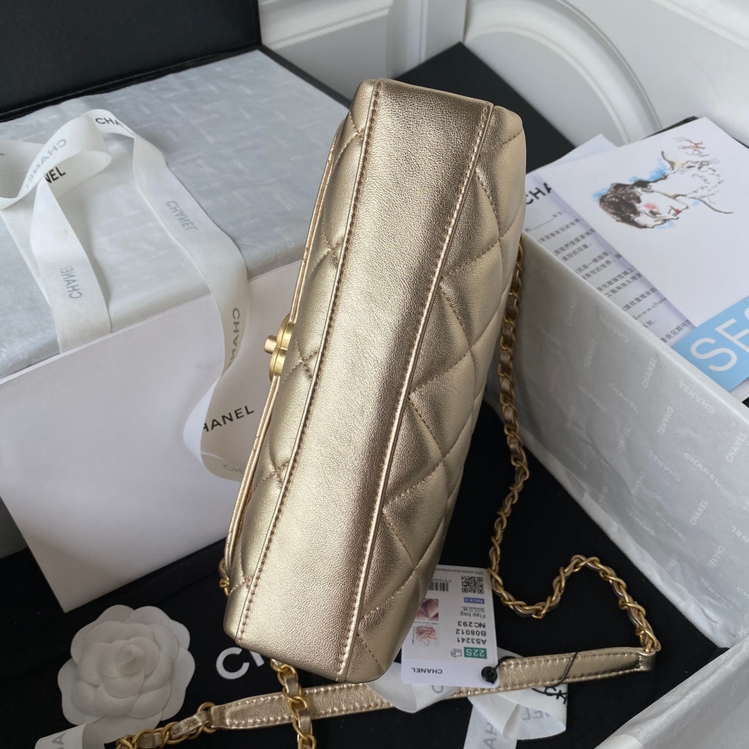 ChanelFlap Bag Small Gold Bag For Women 15cm/6in