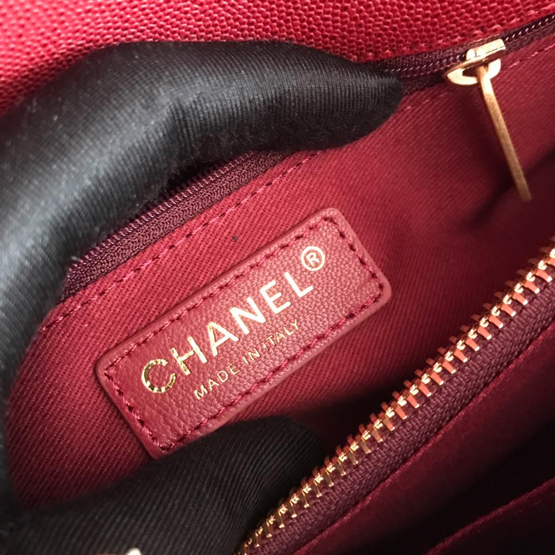 ChanelHandbag With Top Handle Red For Women 11in/28cm