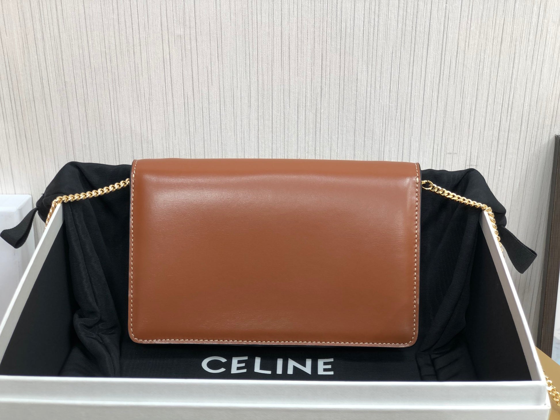 CE Wallet On Chain Triomphe Tan For Women 7in/19cm 10J733DPV.04LU