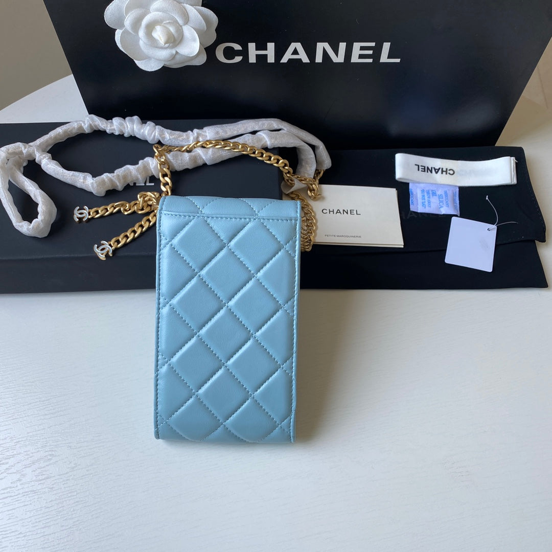 ChanelPhone Holder Blue Bag For Women 15cm/6in